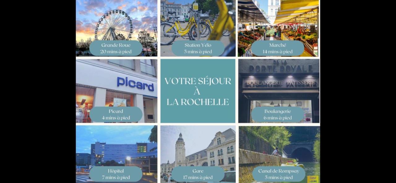 L'Escapade De Rompsay Cosy & Moderne Apartment La Rochelle  Bagian luar foto
